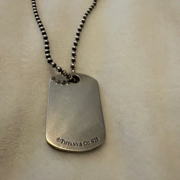 Tiffany & Co. 1837 Silver Dogtag Pendant Necklace - Sterling Silver - Picture 4 of 11